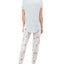 Roudelain Whisper Luxe Short-sleeve Top & Jogger Pants Pajama Set Pearl Blue Spacedye/vday Florals High Rise Sd