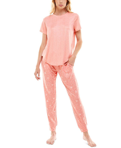 Roudelain Whisper Luxe Short-sleeve Top & Jogger Pants Pajama Set