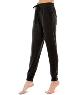 Roudelain Whisperluxe Jogger Pajama Bottoms Black Space Dye thumbnail 3