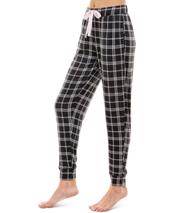 Roudelain Whisperluxe Printed Jogger Pajama Bottoms Brighton Plaid thumbnail 2