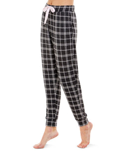 Roudelain Whisperluxe Printed Jogger Pajama Bottoms Brighton Plaid thumbnail 3