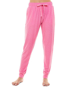 Roudelain Wo Ultra-soft Jogger Pajama Bottoms Set Of 2 Space Dye Ibis Rose/delicate Tie Dye White thumbnail 3