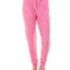 Roudelain Wo Ultra-soft Jogger Pajama Bottoms Set Of 2 Space Dye Ibis Rose/delicate Tie Dye White