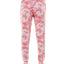 Roudelain Wo Ultra-soft Jogger Pajama Bottoms Set Of 2 Space Dye Ibis Rose/delicate Tie Dye White