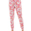 Roudelain Wo Ultra-soft Jogger Pajama Bottoms Set Of 2 Space Dye Ibis Rose/delicate Tie Dye White