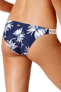 Roxy Crochet Side Hipster Bikini Bottom in Cadaques Blue thumbnail 1