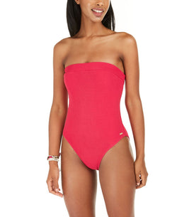 Roxy Juniors' Casual Mood Textured One-piece Swimsuit Cerise thumbnail 1