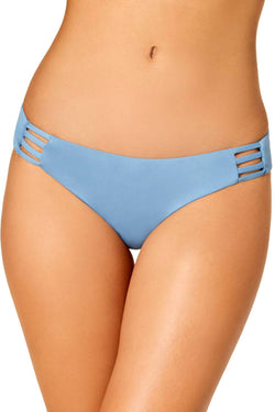 Roxy Softly Love 70's Bikini Bottom in Blue Shadow thumbnail 2