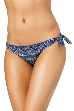 Roxy Sun/Surf Cheeky Bikini Bottom in China Blue Medallion thumbnail 1