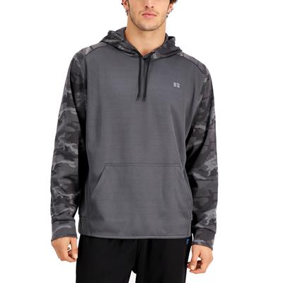 Russell Athletic Men's Dot-Camo Colorblocked Fleece Hoodie black camo