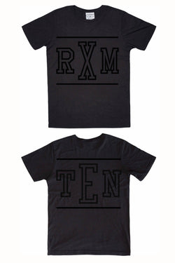 Rxmance Unisex Black Front/Back 'RXM Ten' Tee thumbnail 2