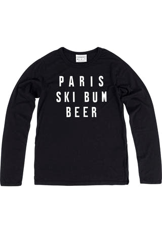 Rxmance Unisex Black Ski Bum Long Sleeve Tee