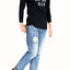 Rxmance Unisex Black 'Ski Bum' Sweatshirt