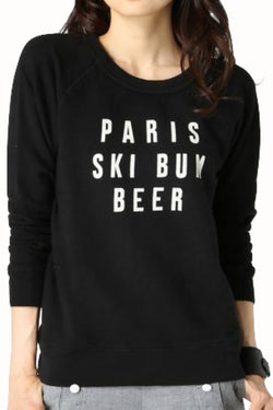 Rxmance Unisex Black 'Ski Bum' Sweatshirt thumbnail 2