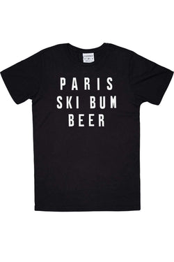 Rxmance Unisex Black 'Ski Bum' Tee thumbnail 1