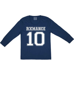 Rxmance Unisex Denim-Blue Jersey 3/4-Sleeve Lounge Tee thumbnail 1