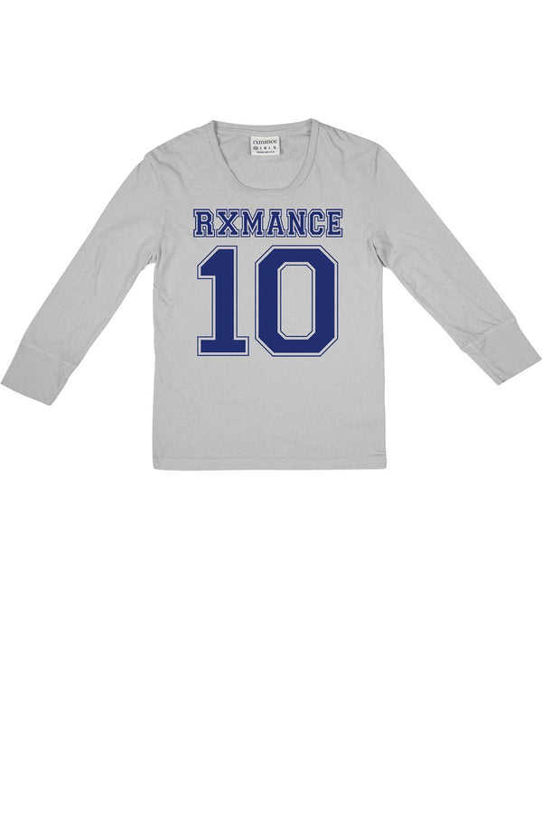 Rxmance Unisex Grey Jersey 3/4 Sleeve Lounge Tee