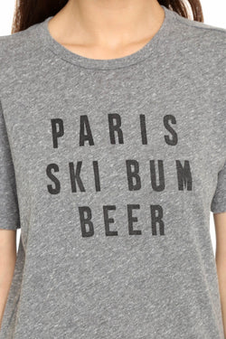 Rxmance Unisex Heather Grey 'Ski Bum' Tee thumbnail 4