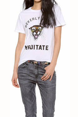 Rxmance Unisex White 'Beverly Hills' Tee thumbnail 3