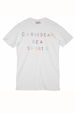 Rxmance Unisex White 'Caribe Sport' Tee thumbnail 1