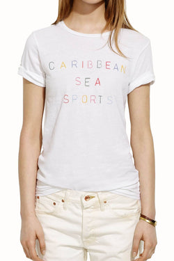 Rxmance Unisex White 'Caribe Sport' Tee thumbnail 3