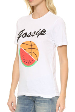 Rxmance Unisex White 'Gossip' Tee thumbnail 4