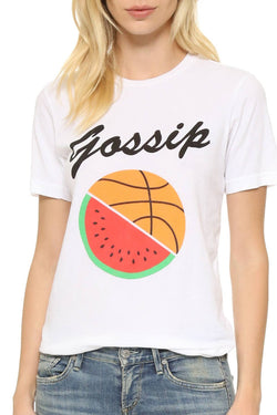 Rxmance Unisex White 'Gossip' Tee thumbnail 2