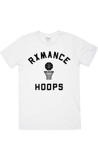 Rxmance Unisex White 'Hoops' Tee