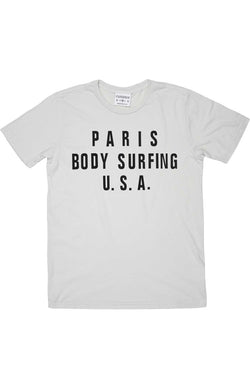 Rxmance Unisex White Sand 'Body Surfing' Tee thumbnail 1
