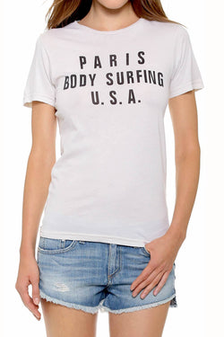 Rxmance Unisex White Sand 'Body Surfing' Tee thumbnail 2