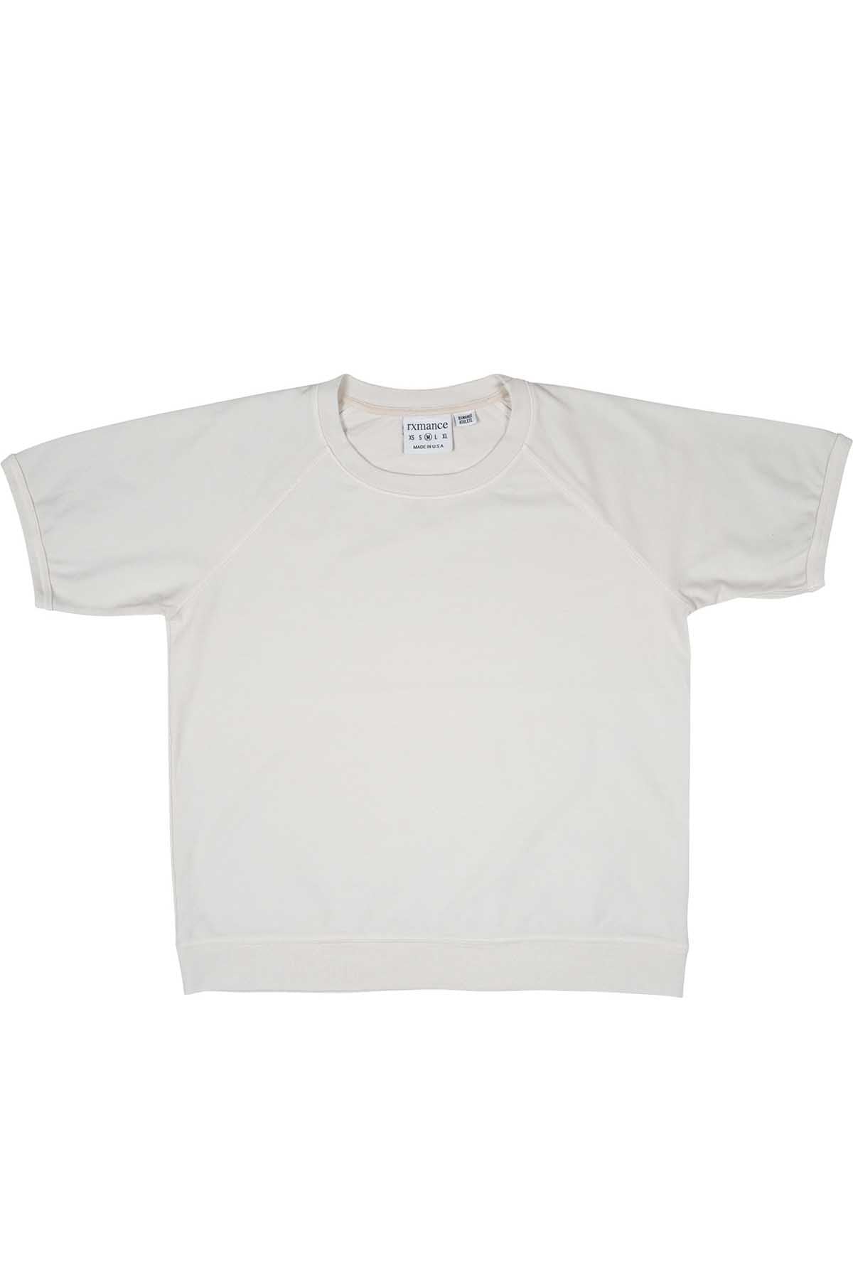 Rxmance Unisex White Sand Short Sleeve Sweatshirt