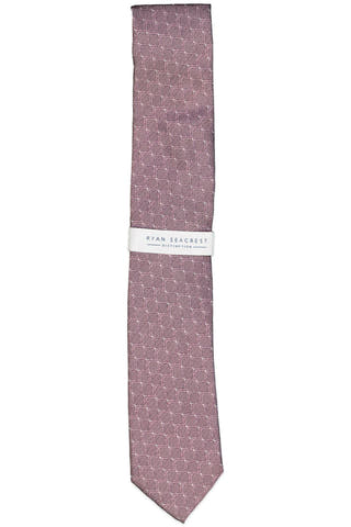 Ryan Seacrest Distinction  Sovana Grid Slim Silk Tie Pink