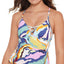 Salt + Cove Salt + Cove Juniors' Zebra-print Cross-back Tankini Top Multi Zebra