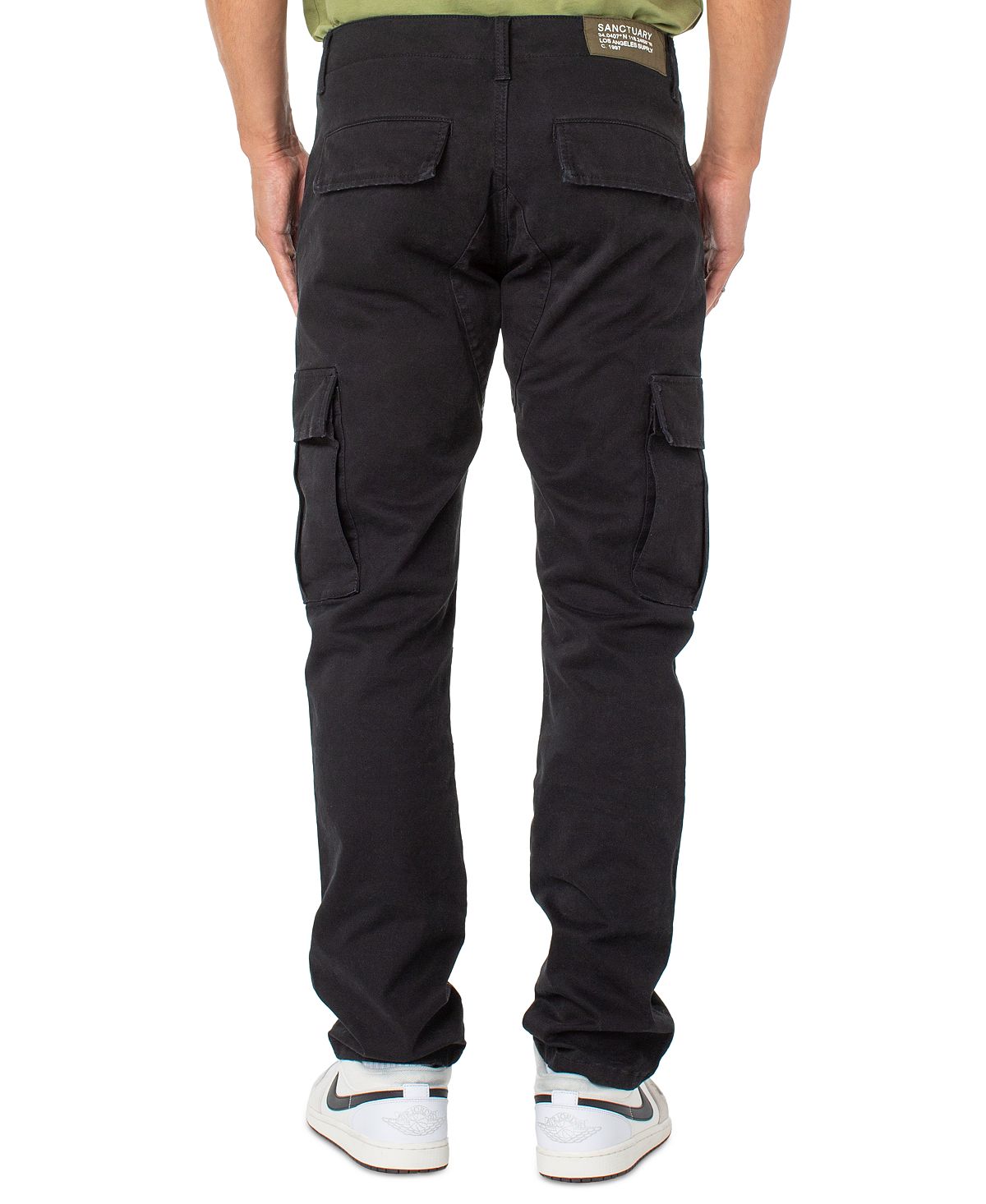 Sanctuary Satin Cotton Twill Pants Black