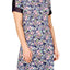 Sesoire Blue Floral Print Lace Trim Modal Nightgown