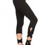 ShoSho Black Dance-Inspired Wrap-Around Capri Legging