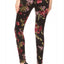 ShoSho Black Floral Print Zipper Tregging