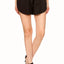 ShoSho Black Paper-Bag Waist-Sash Short