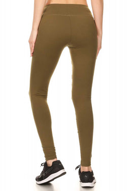 ShoSho Olive Pintuck Panel Contrast Mesh Moto Legging thumbnail 4