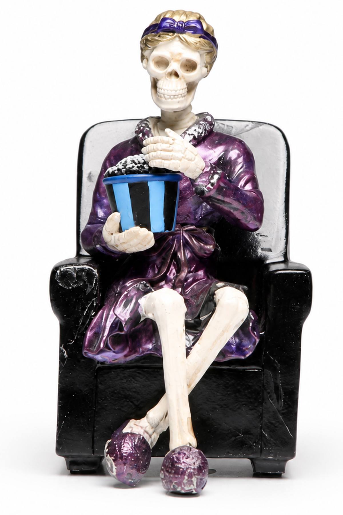 Skeleton Moviegoer Halloween Figurine