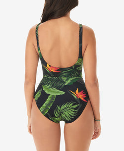 Skinny Dippers Fuji Ninj Reversible Tummy Control Cut-out One Piece Swimsuit Black Multi thumbnail 2