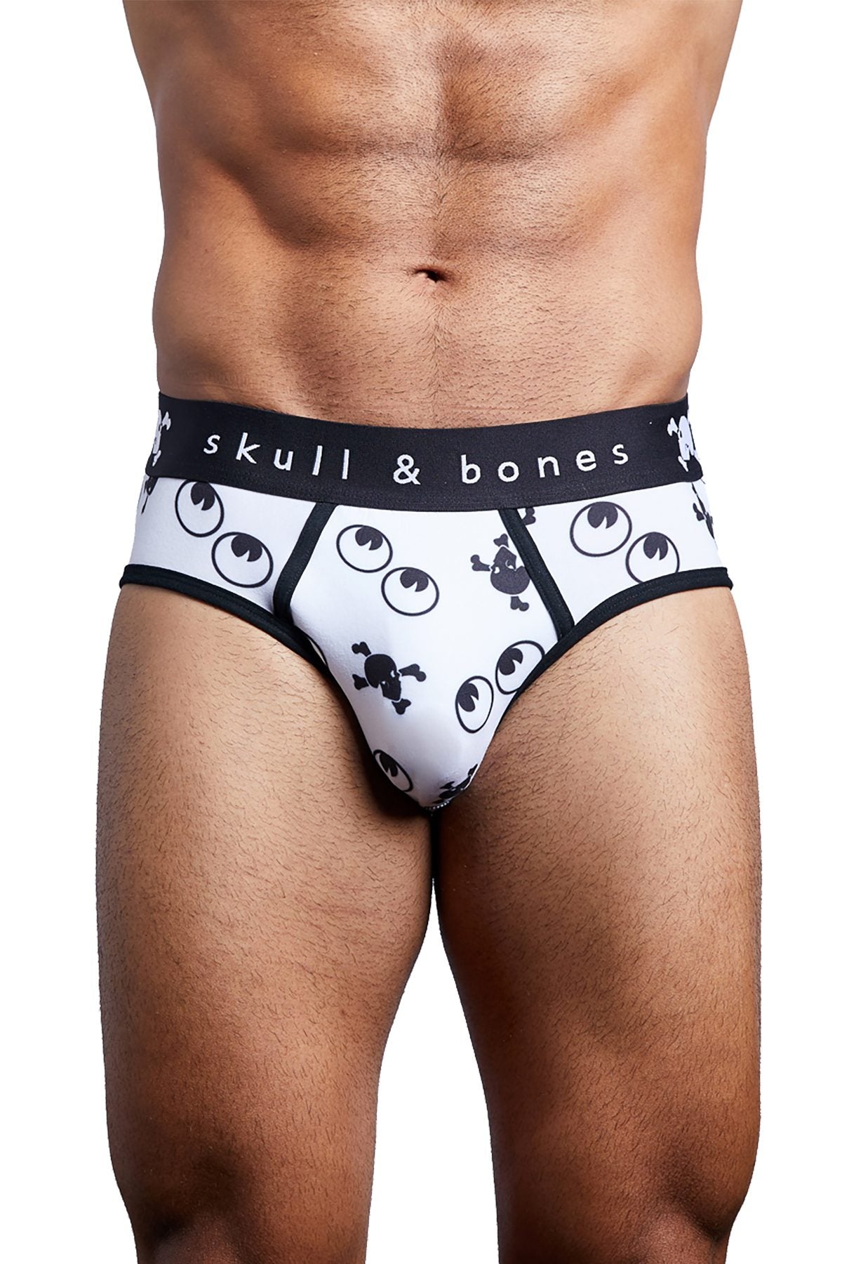Skull & Bones White Googly Eyes Peek-a-Boo Brief