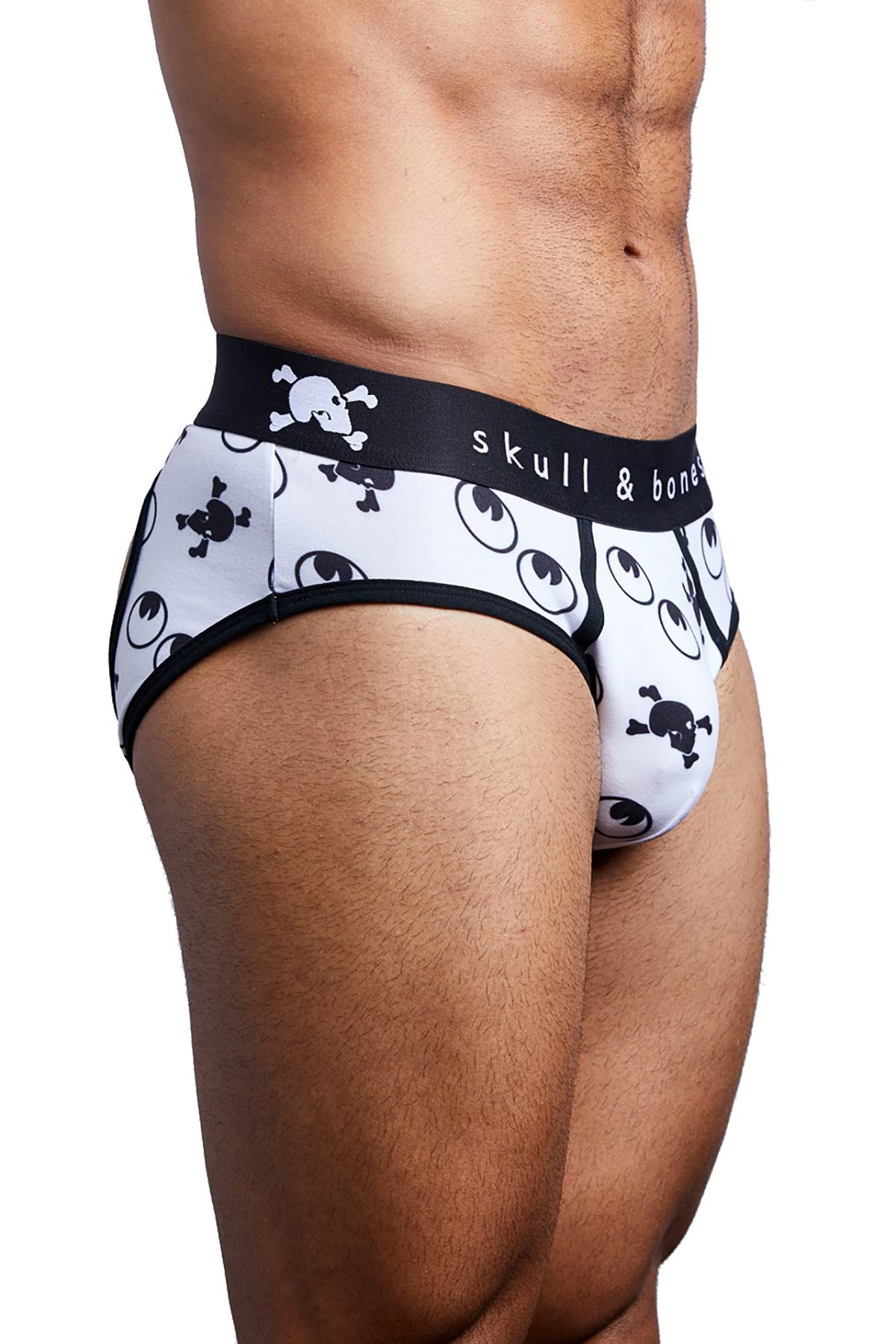 Skull & Bones White Googly Eyes Peek-a-Boo Brief
