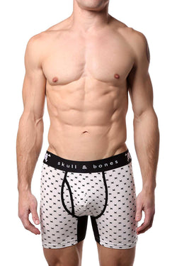 Skull & Bones White Tiny-Skull-Print Boxer Brief thumbnail 1