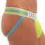 Skull and Bones Neon Green and Blue Sport Mesh Jock