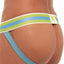 Skull and Bones Neon Green and Blue Sport Mesh Jock