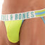 Skull and Bones Neon Green and Blue Sport Mesh Jock