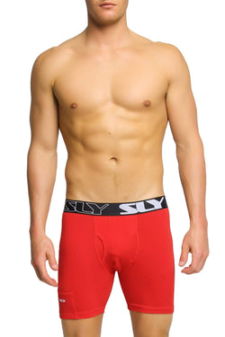 Sly Solid Red Boxer Brief - Long thumbnail 1