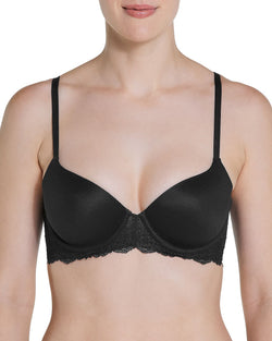 Spanx undie-tectablelightly Lined Underwire Demi T-shirt Bra Very Black thumbnail 1