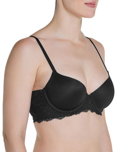 Spanx undie-tectablelightly Lined Underwire Demi T-shirt Bra Very Black thumbnail 3